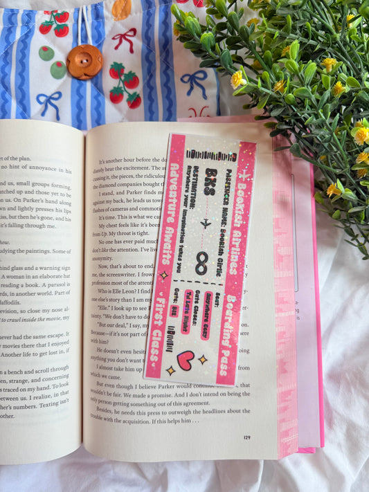 BOOKISH AIRLINE ADMIT ONE HOLOGRAPHIC BOOKMARK
