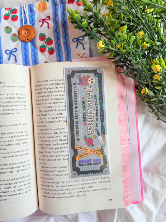 TRUE CRIME ADMIT ONE HOLOGRAPHIC BOOKMARK