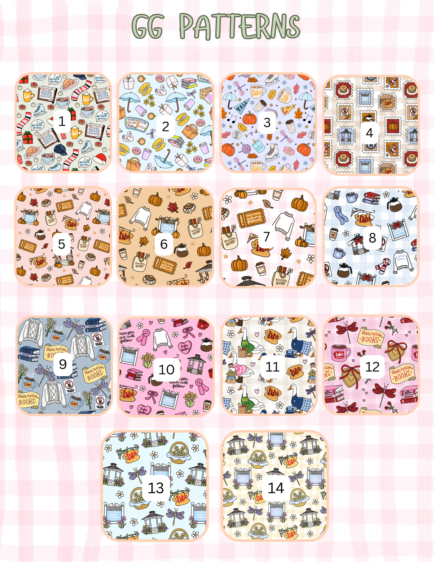 GG PATTERNS ALL SIZES SLEEVES/POUCHES