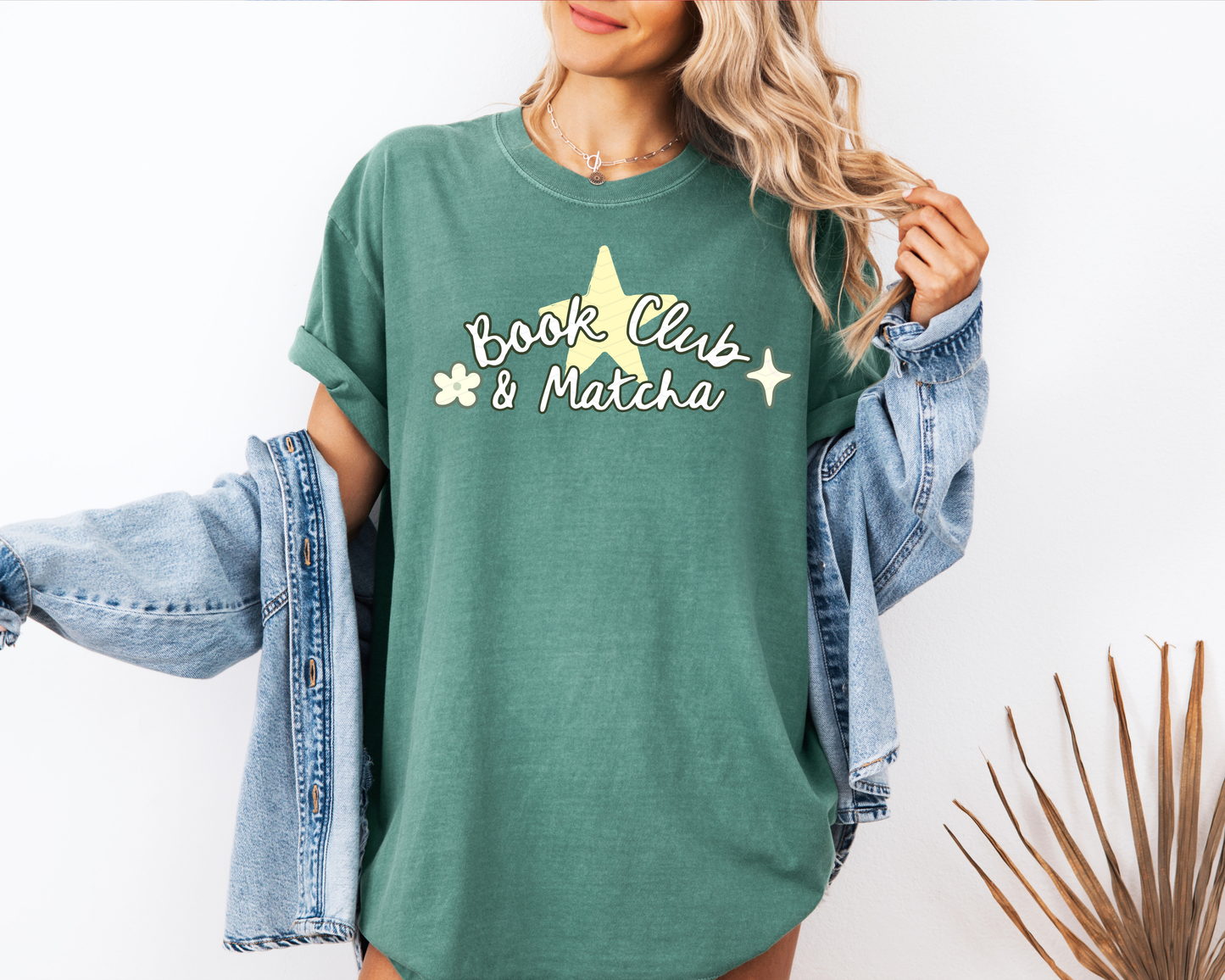 BOOK CLUB AND MATCHA ADULT TSHIRT