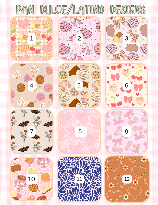 LATINO/PAN DULCE PATTERNS ALL SIZES SLEEVES/POUCHES