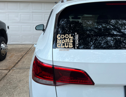 COOL MOMS CLUB CAR DECAL