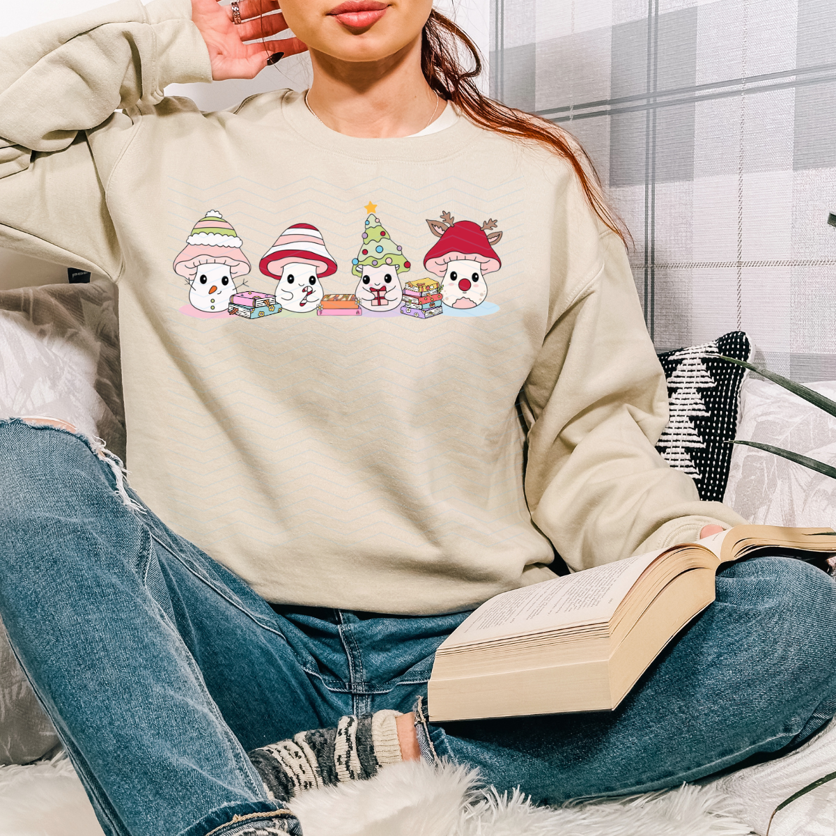 MUSHROOM CHRISTMAS  ADULT SIZE (SHIRT/CREWNECK)