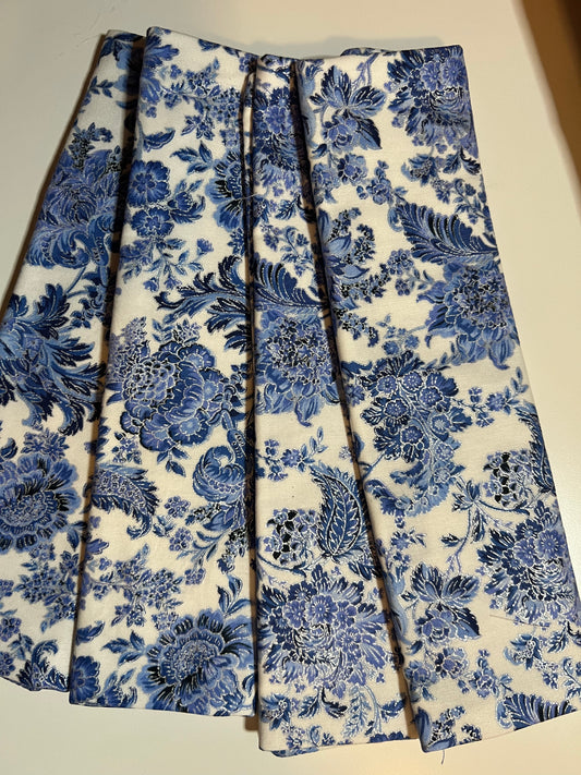 BLUE FLORAL PATTERN SEAT BELT COVERS