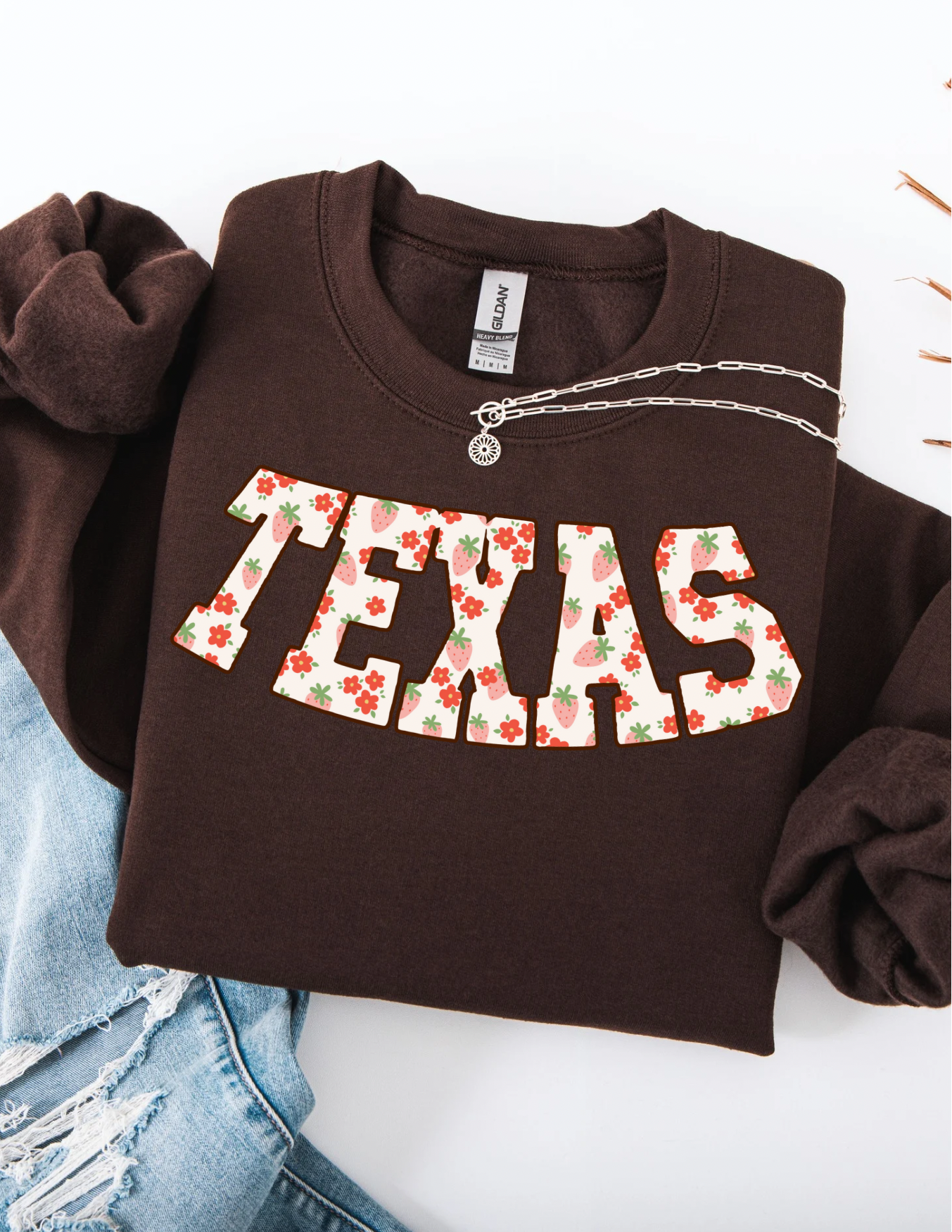 TEXAS STRAWBERRY ADULT SIZE (SHIRT/CREWNECK)