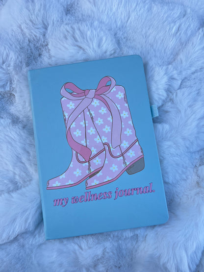 MY WELLNESS JOURNAL COWBOY BOOTS DOTTED JOURNAL