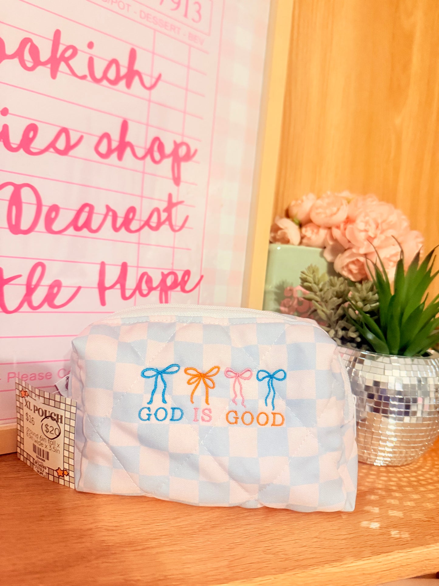 GOD IS GOOD EMBROIDERED XL POUCH