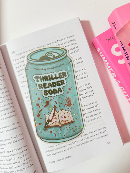 THRILLER READER SODA HOLOGRAPHIC BOOKMARK