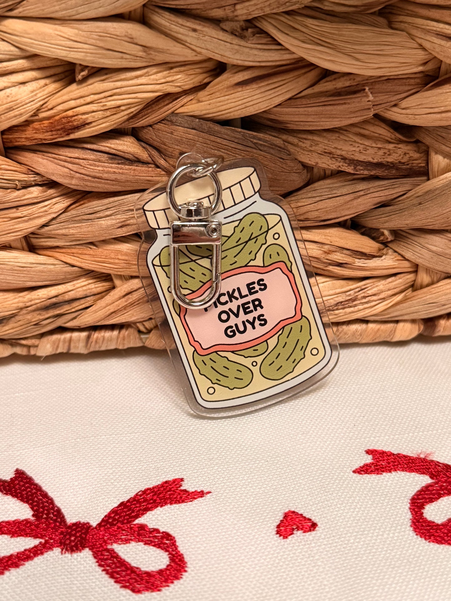PICKLES OVER GUYS KEYCHAIN