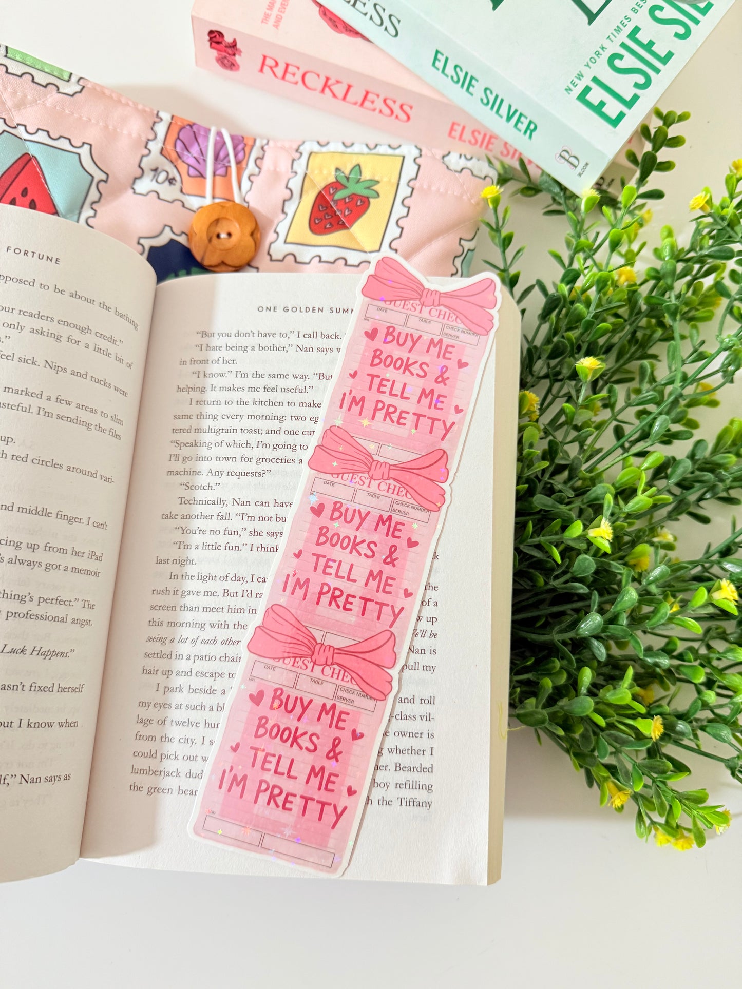 BUY ME BOOKS CALL ME PRETTY HOLOGRAPHIC BOOKMARK