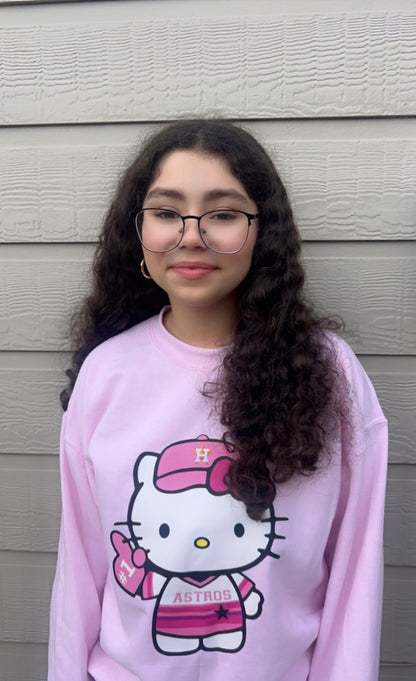 HELLO KITTY ASTROS ADULT CREWNECK