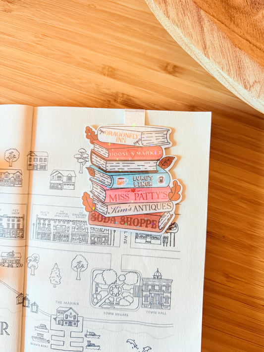 GILMORE GIRLS BOOK STACK MAGNETIC BOOKMARK