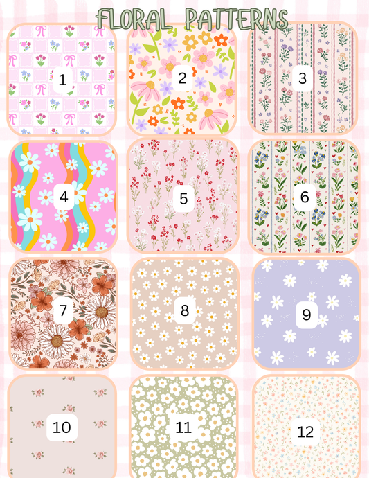 FLORAL PATTERNS ALL SIZES SLEEVES/POUCHES