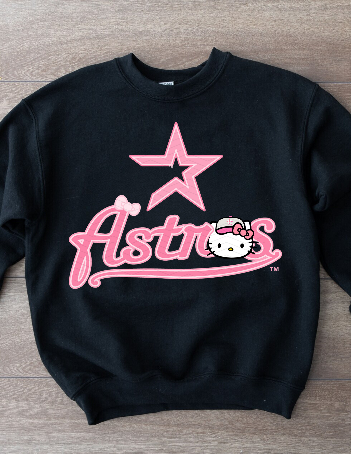 HELLO KITTY PINK DESIGN - ASTROS ADULT (SHIRT/CREWNECK)