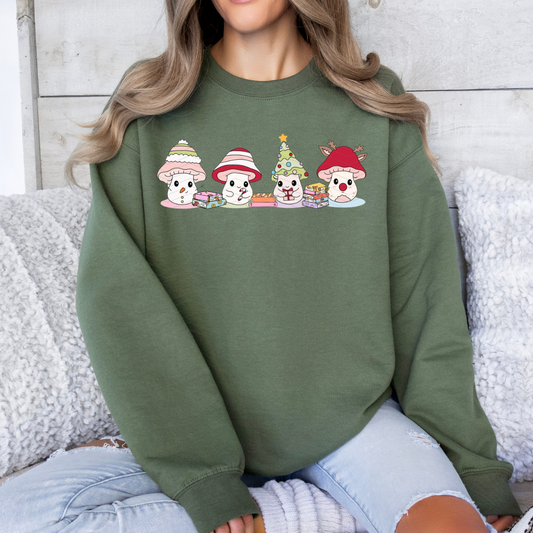 MUSHROOM CHRISTMAS  ADULT SIZE (SHIRT/CREWNECK)