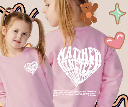 TODDLER HEART GRAPHIC CREWNECK