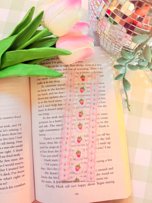 STRAWBERRY ACRYLIC BOOKMARK