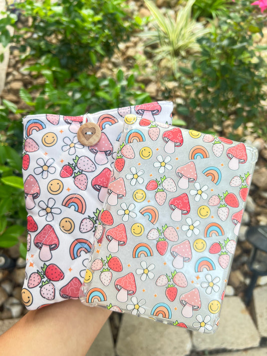 MUSHROOM SMILEYS CLEAR KINDLE CASE