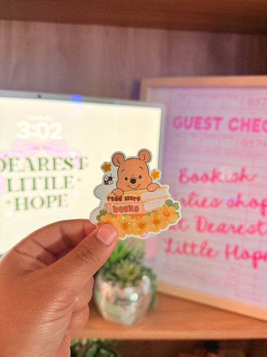 READ MORE BOOKS BEAR HOLOGRAPHIC STICKER