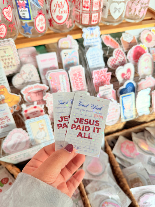 JESUS PAID IT ALL STICKER