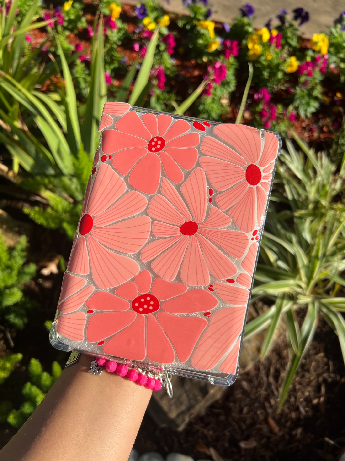 CORAL FLORAL CLEAR KINDLE CASE