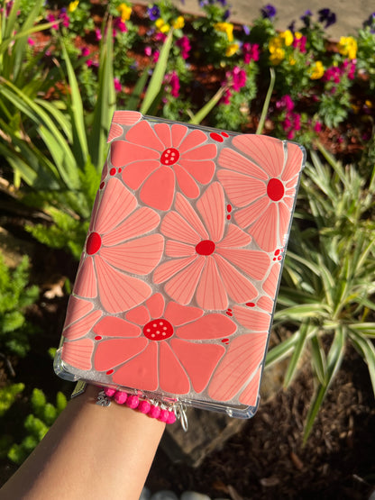 CORAL FLORAL CLEAR KINDLE CASE