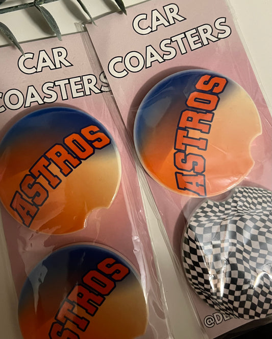 Astros Car Coasters (set of 2)