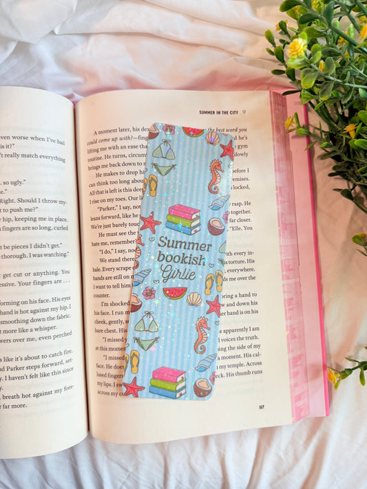 SUMMER BOOKISH GIRLIE HOLOGRAPHIC BOOKMARK