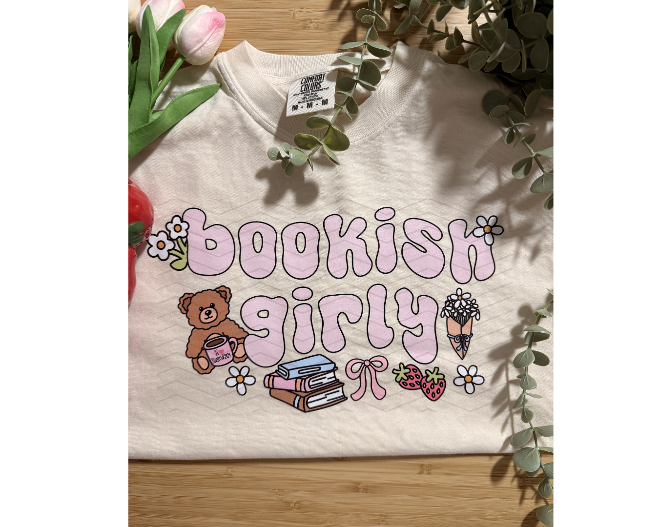 BOOKISH GIRLY ADULT TSHIRT