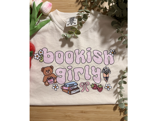 BOOKISH GIRLY ADULT TSHIRT