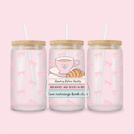 SLOW MORNINGS GLASS CUP