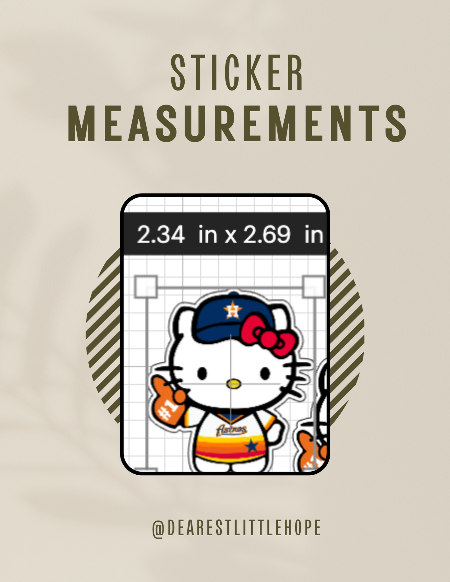 HELLO KITTY ASTROS STICKER