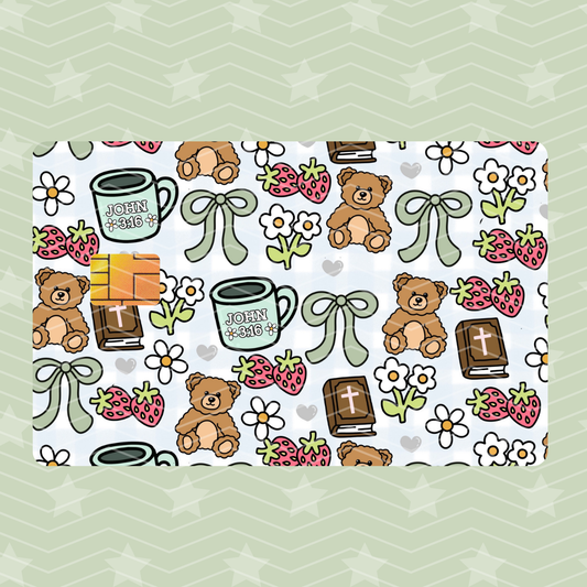 FAITH BEAR CARD SKIN HOLOGRAPHIC