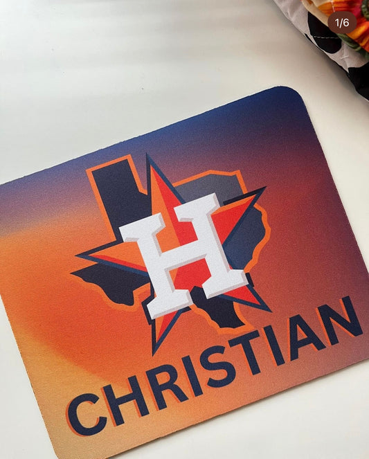 Astros Custom Name Mouse Pad