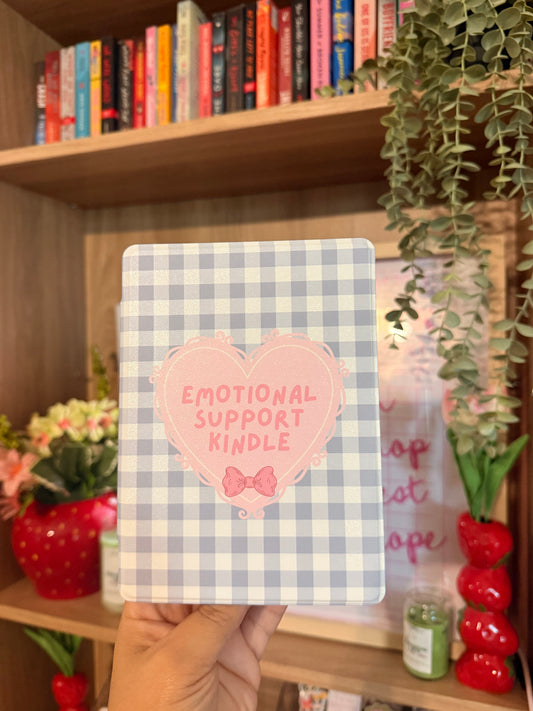 EMOTIONAL SUPPORT KINDLE CLEAR BACK KINDLE CASE