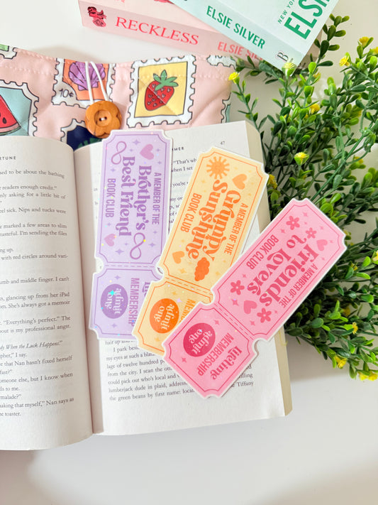 BOOK TROPE TICKET BOOKMARKS
