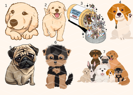 DOG THEMED MAGNETIC BOOKMARKS