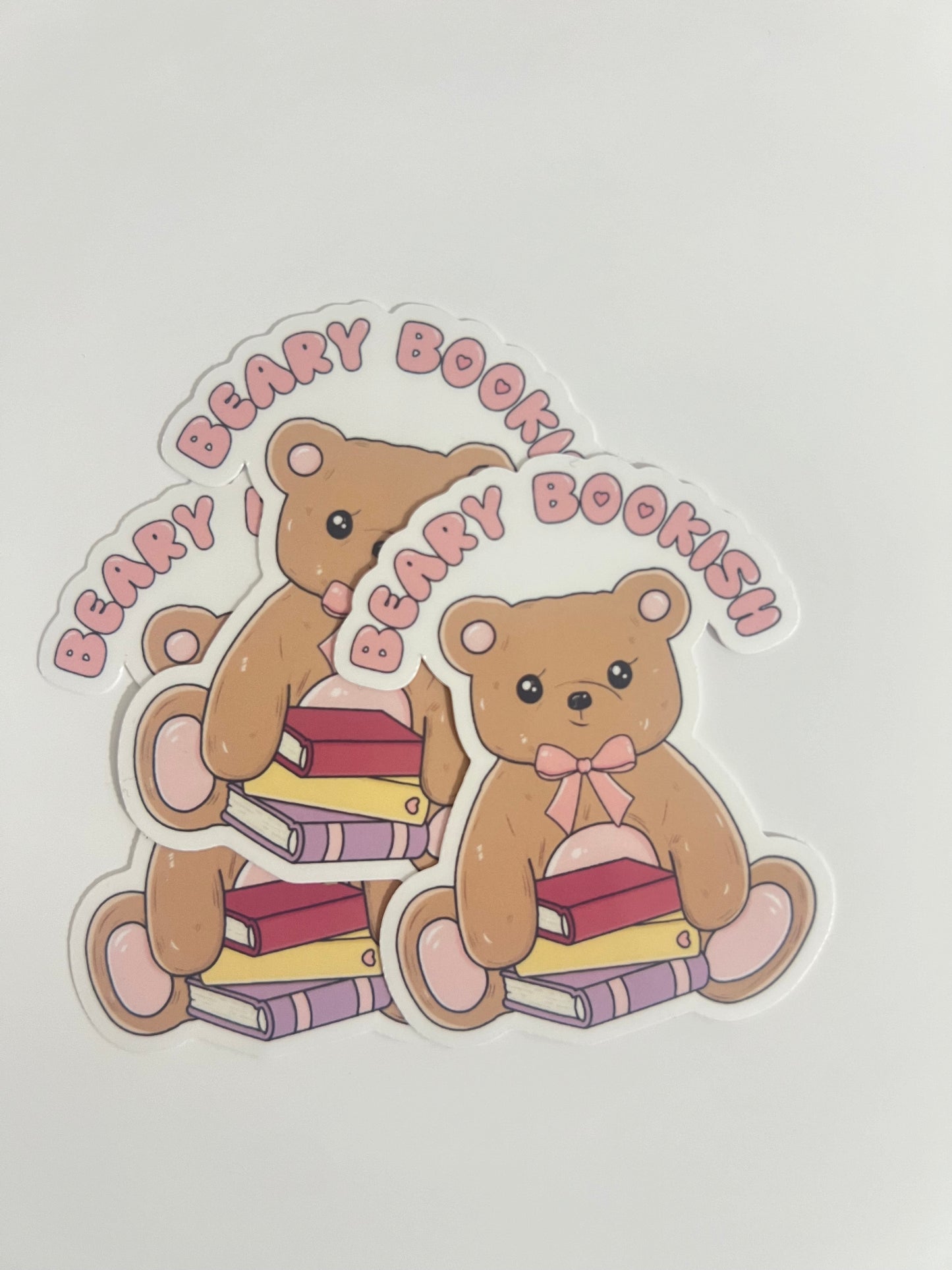 BEARY BOOKED STICKER