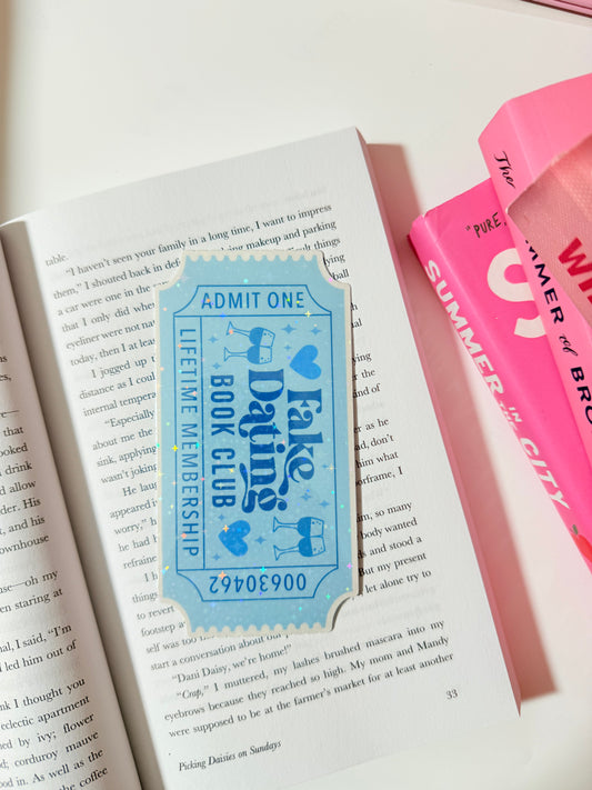 FAKE DATING TICKET HOLOGRAPHIC BOOKMARK