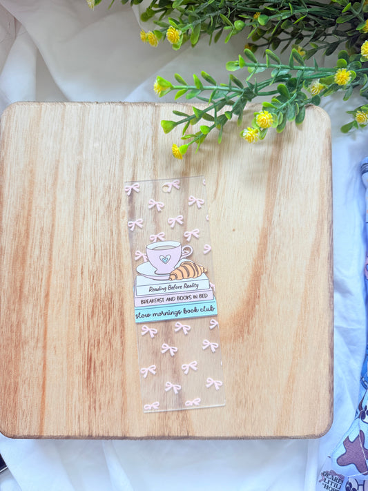 BOOKS IN THE MORNING ACRYLIC BOOKMARK