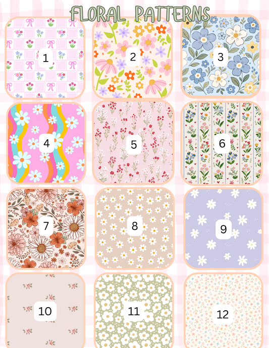 FLORAL PATTERNS ALL SIZES SLEEVES/POUCHES