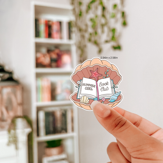 SUMMER GIRL BOOK CLUB STICKER