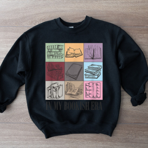 IN MY BOOKISH ERA DESIGN ADULT SIZE (SHIRT/CREWNECK)