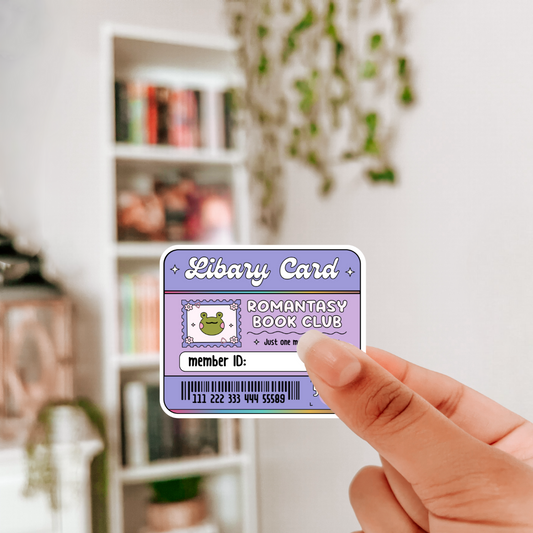 ROMANTASY LIBRARY CARD STICKER