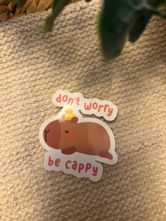 DOT WORRY BE CAPPY STICKER