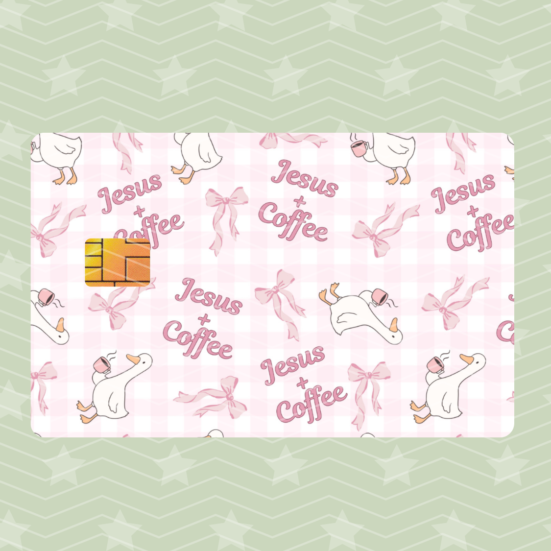 JESUS AND COFFEE CARD SKIN