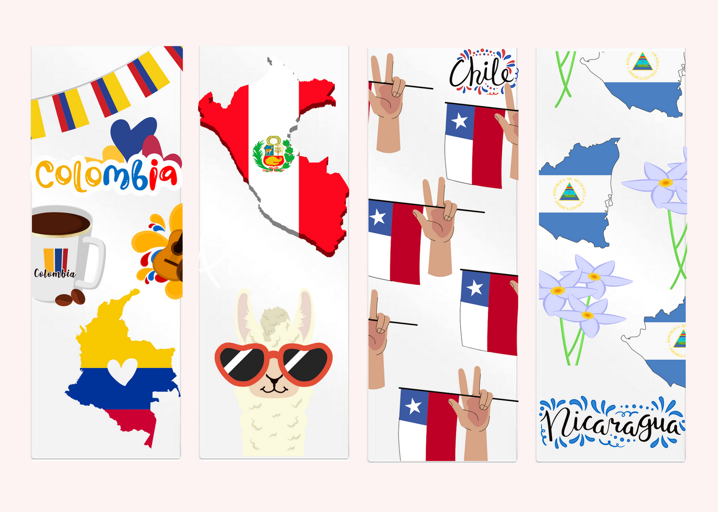 COUNTRIES ACRYLIC BOOKMARKS