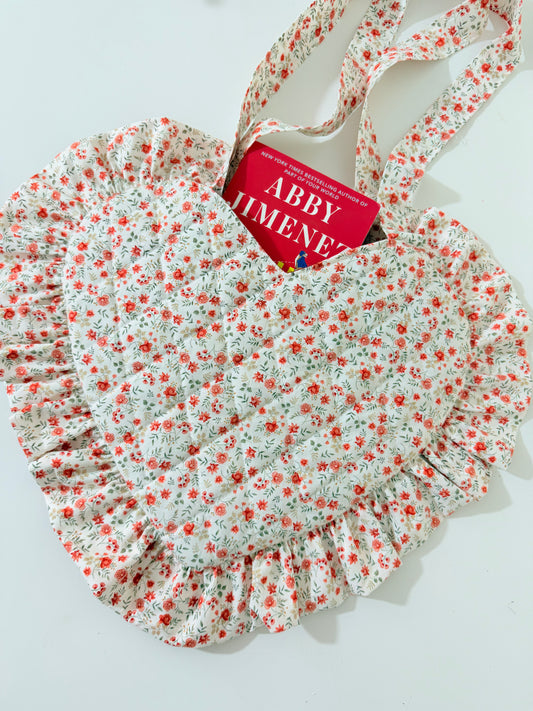 MINI FLOWERS  HEART BOOK BAG