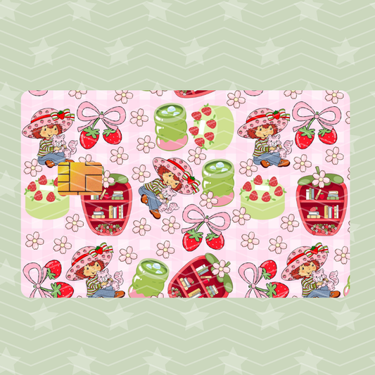 STRAWBERRY MATCHA CARD SKIN HOLOGRAPHIC