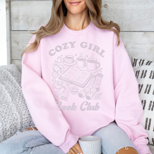 COZY GIRL BOOK CLUB DESIGN ADULT SIZE (SHIRT/CREWNECK)